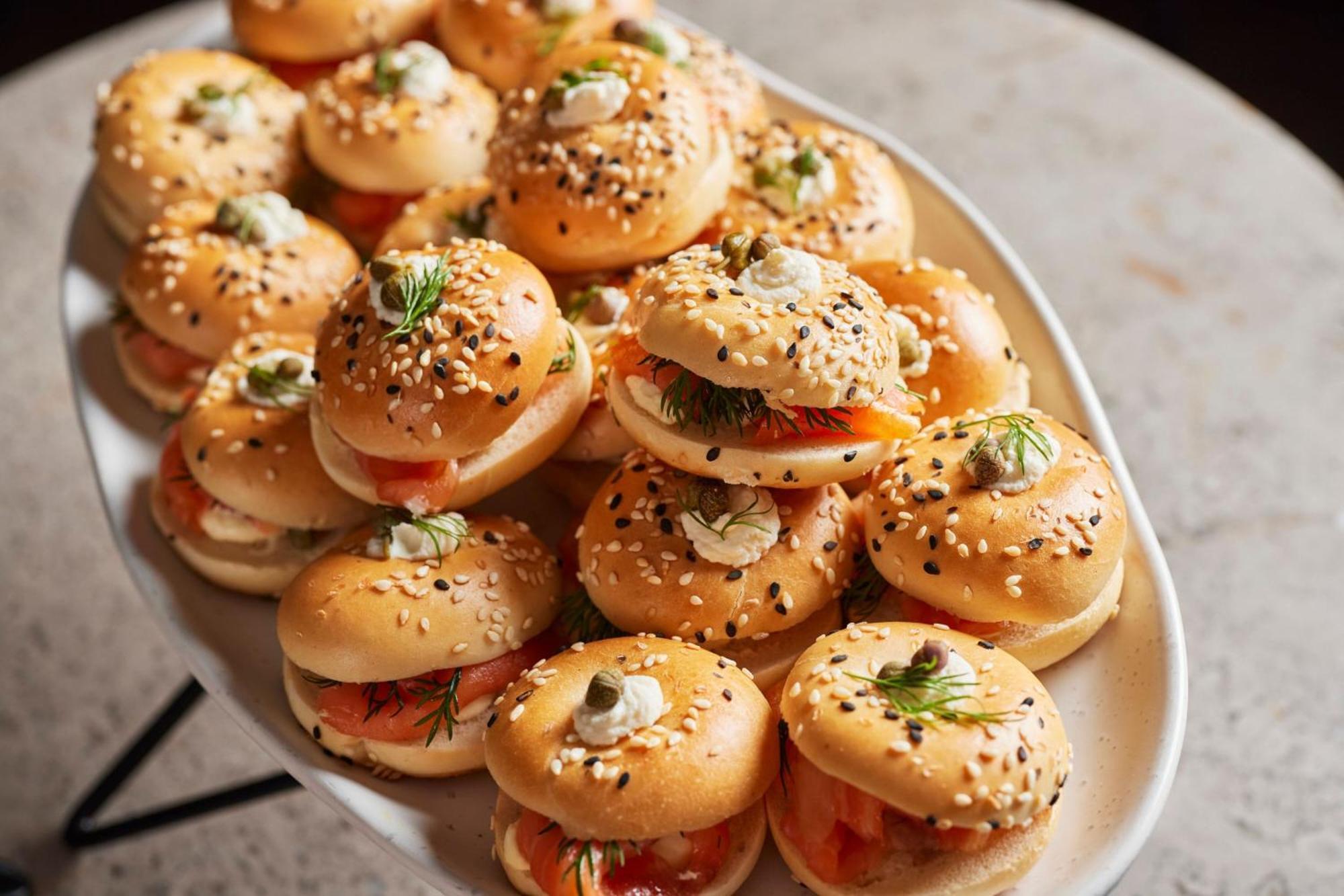 Melbourne Marriott Hotel Docklands Exterior photo A platter of mini bagels