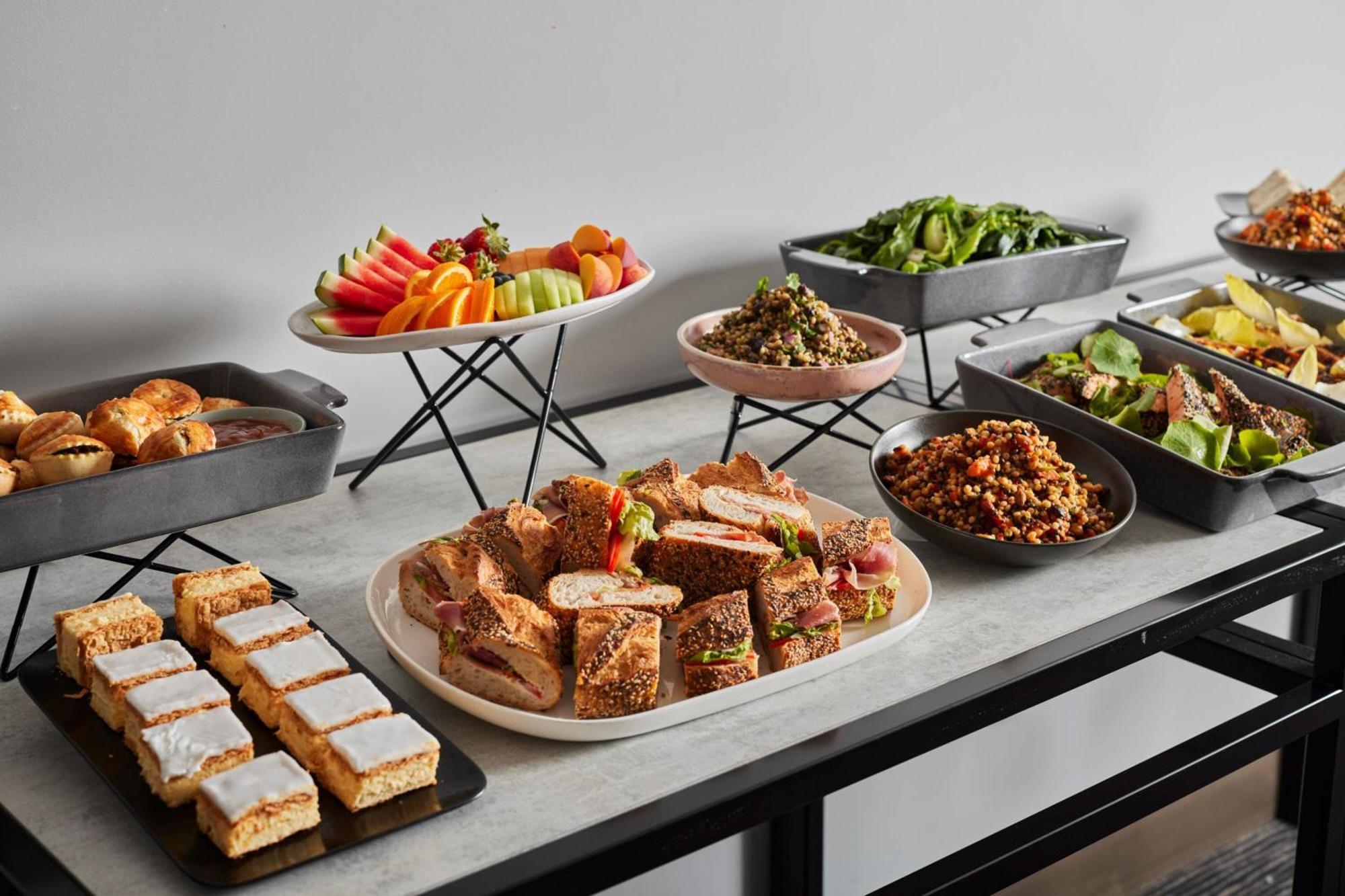 Melbourne Marriott Hotel Docklands Exterior photo A buffet